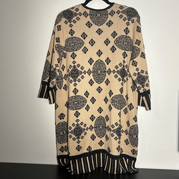 Chico's Petunia Placed-Pattern Cardigan Size 12/Large (Chico's 2) - Picture 8 of 16